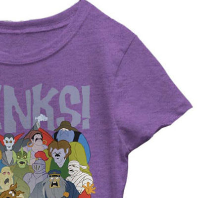 Little & Big Girls Crew Neck Short Sleeve Scooby Doo Graphic T-Shirt
