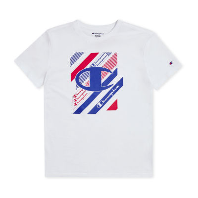 Champion Big Kid Boys Crew Neck Short Sleeve Classic Fit Graphic T-Shirt