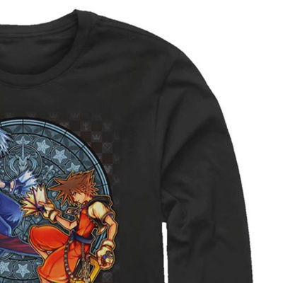 Mens Long Sleeve Kingdom of Hearts Graphic T-Shirt