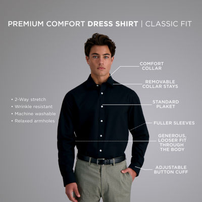 haggar dress shirts slim fit Haggar Smart Wash Dress Shirt in Grey main image 1