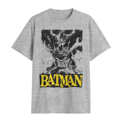 Big and Tall Mens Crew Neck Short Sleeve Regular Fit Batman Graphic T-Shirt