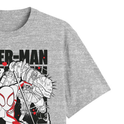 Big and Tall Mens Crew Neck Short Sleeve Regular Fit Spiderman Graphic T-Shirt