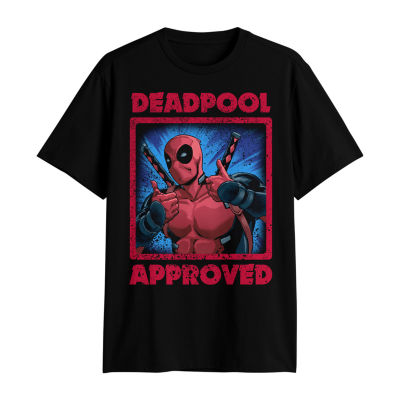 Big and Tall Mens Crew Neck Short Sleeve Regular Fit Deadpool Graphic T-Shirt