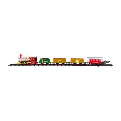 Northlight 16-Piece Battery Operated Lighted And Animated Express Train Set With Sound Christmas Tabletop Decor