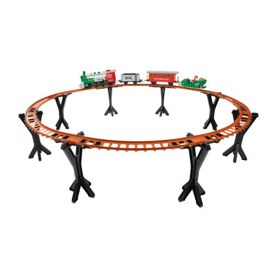 Northlight 36 Pc Battery Operated Lighted And Animated Train Set With Raised Track And Sound Christmas Tabletop Decor