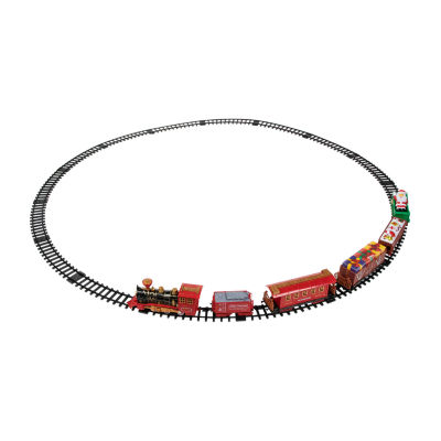 Northlight 22pc Red Battery Operated Lighted And Animated Train Set With Music And Sound Christmas Tabletop Decor