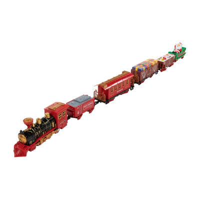 Northlight 22pc Red Battery Operated Lighted And Animated Train Set With Music And Sound Christmas Tabletop Decor