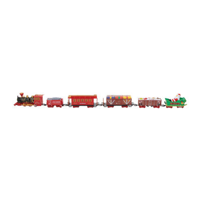 Northlight 22pc Red Battery Operated Lighted And Animated Train Set With Music And Sound Christmas Tabletop Decor