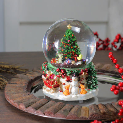 Northlight 7in Presents Under The Tree Musical Christmas Round SnowGlobes