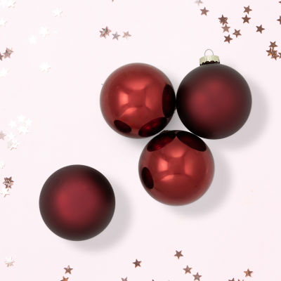 Northlight 2-Finish Glass Ball 4-pc. Christmas Ornament
