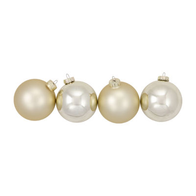Northlight 2-Finish Glass Ball 4-pc. Christmas Ornament
