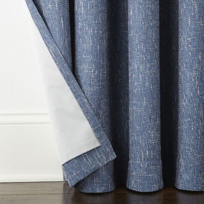 Linden Street Bayshore Energy Saving 100% Blackout Grommet Top Single Curtain Panel