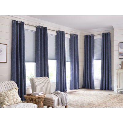 Linden Street Bayshore Energy Saving 100% Blackout Grommet Top Single Curtain Panel