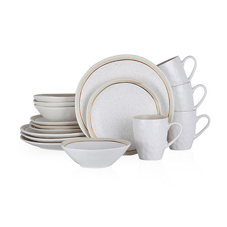 Stone + Lain Clara 16-pc. Porcelain Dinnerware Set, One Size, White