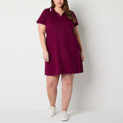 Liz Claiborne Short Sleeve T-Shirt Dress Plus
