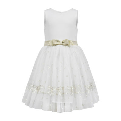Lilt Little Girls Sleeveless Flower Girl Fit + Flare Dress