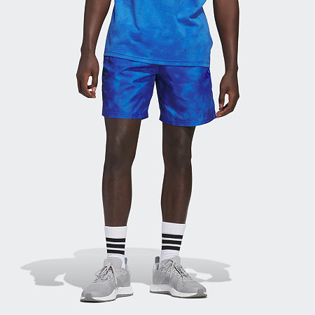 adidas 7 Inch Mens Workout Shorts, X-large, Blue