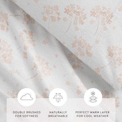 Casual Comfort Solid and Print Flannel Sheet Set
