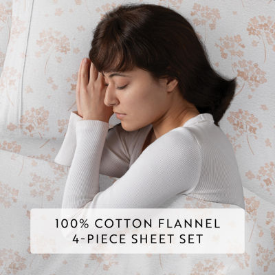 Casual Comfort Solid and Print Flannel Sheet Set