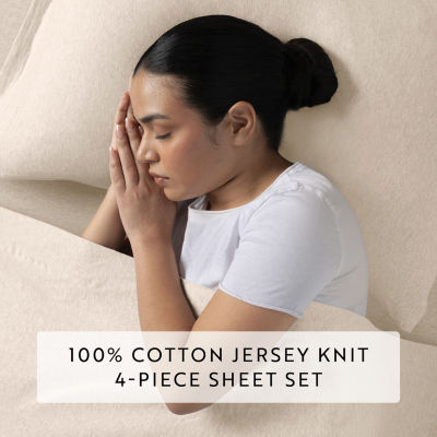 Casual Comfort Jersey Knit Deep Pocket Sheet Set