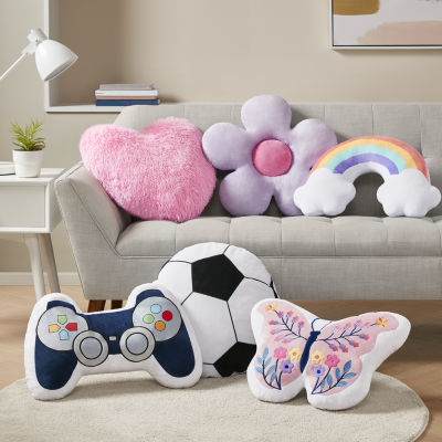 INK+IVY Kids Pink Heart Throw Pillow