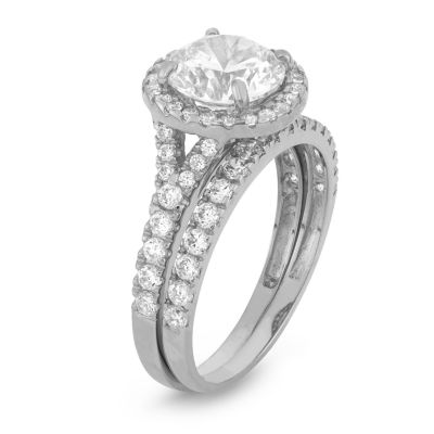 Womens 2 CT. T.W. Cubic Zirconia 10K Gold Square Solitaire Engagement Ring