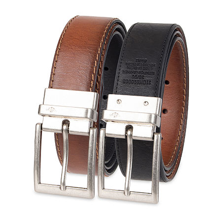 Dockers Single Stitch Mens Belt, 3x (50-52), Brown