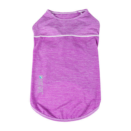 Pet Life Active 'Aero-Pawlse' Heathered Quick-Dry And 4-Way Stretch Performance Dog Tank Top T-Shirt, X-large, Purple