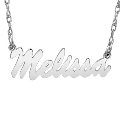 Personalized Womens 10K or 14K Gold Pendant Necklace