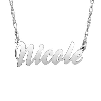 Personalized Womens 10K Gold 18 Inch Pendant Necklace