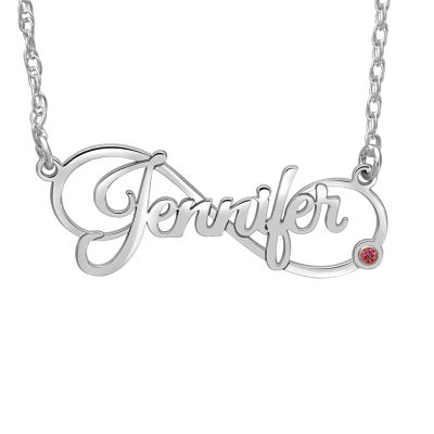 Personalized Womens Simulated 10K Gold 18 Inch Pendant Necklace