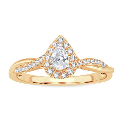 Womens / CT. T.W. Natural White Diamond 10K Gold Pear Engagement Ring