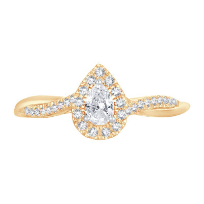 Womens / CT. T.W. Natural White Diamond 10K Gold Pear Engagement Ring