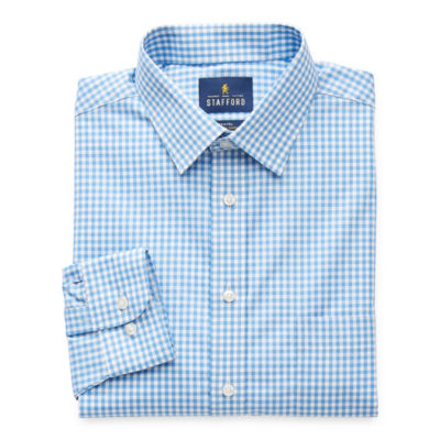 Stafford Mens Wrinkle Free Stain Resistant Stretch Super Dress Shirt