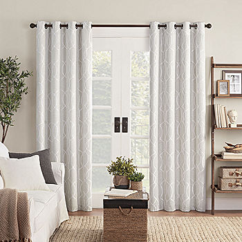 Eclipse Ambiance Lattice Draft Stopper Energy Saving 100 Blackout Grommet Top Single Curtain Panel Jcpenney