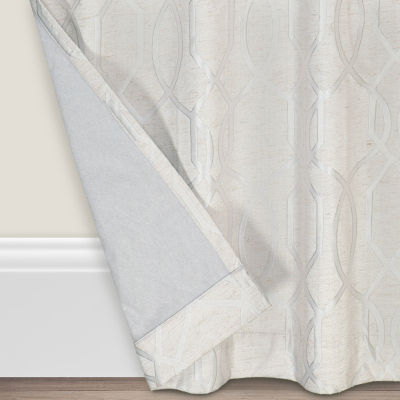 Eclipse Ambiance Lattice Draft Stopper Grommet Top Energy Saving 100% Blackout Single Curtain Panel