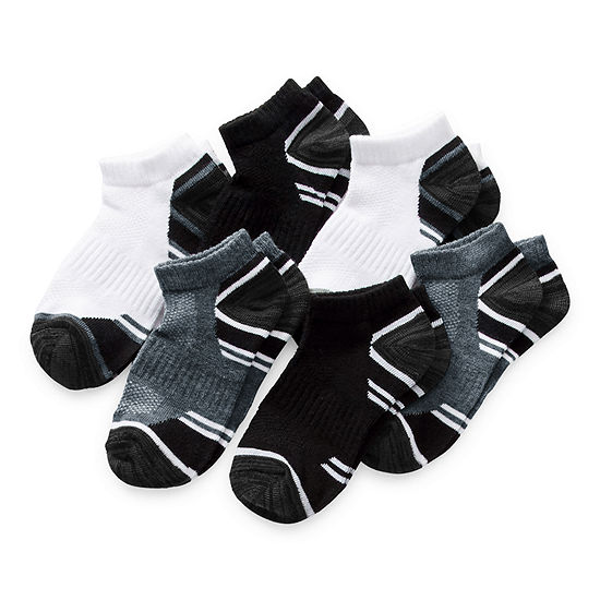 Xersion Little & Big Boys 6 Pair Low Cut Socks, Color: Mixed Tonal ...