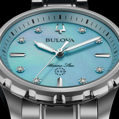 Bulova Performance Womens Silver Tone Stainless Steel Bracelet Watch 96p248