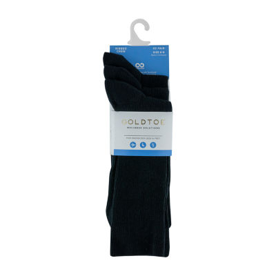 Gold Toe Non-Binding Wellness 3 Pair Crew Socks Womens