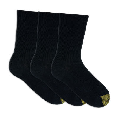 Gold Toe Non-Binding Wellness 3 Pair Crew Socks Womens
