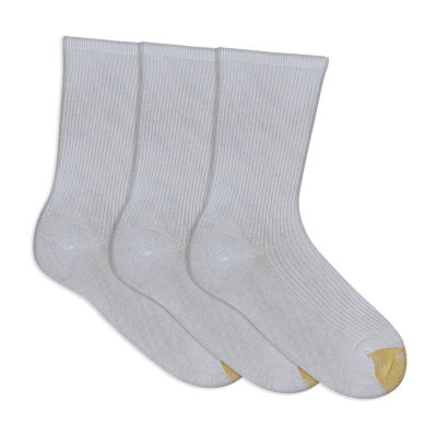 Gold Toe Non-Binding Wellness Womens 3 Pair Crew Socks