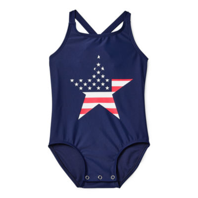 Outdoor Oasis Toddler Girls Star One Piece Swimsuit