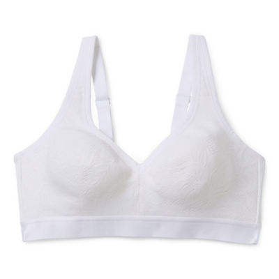 Ambrielle Organic Cotton Unlined Wirefree Lace Bra