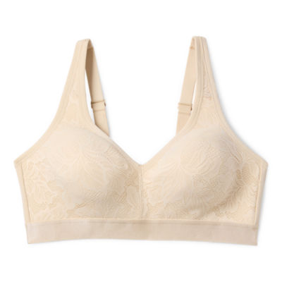 Ambrielle Organic Cotton Unlined Wirefree Lace Bra