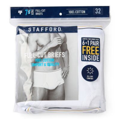 Stafford Full-Cut Bonus Mens 7 Pack Briefs 302865