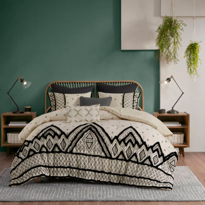 INK+IVY Marta 3 Piece Flax and Cotton Blended Comforter Set