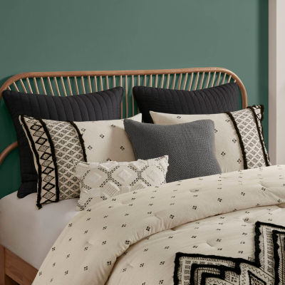 INK+IVY Marta 3 Piece Flax and Cotton Blended Comforter Set