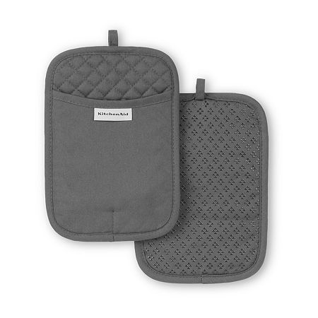 KitchenAid Asteroid 2-pc. Pot Holders, One Size, Gray