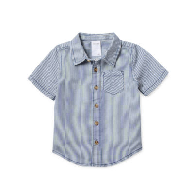 Okie Dokie Toddler & Little Boys Short Sleeve Button-Down Shirt