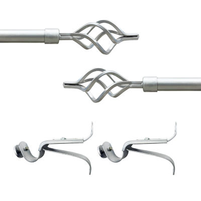 Metallo ¾in Adjustable Curtain Rod with Lexus Finial